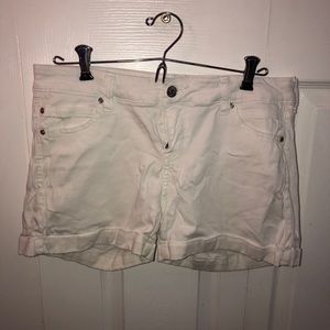 White Jean Shorts